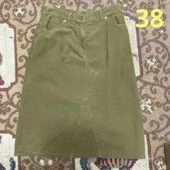 ベネトン  コーデュロイ　タイトスカート　38のサムネイル
