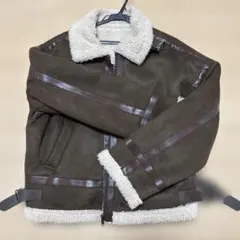 裏起毛 アウター ボア 茶色 ブラウン ムートン ジャケット 冬春 レディース