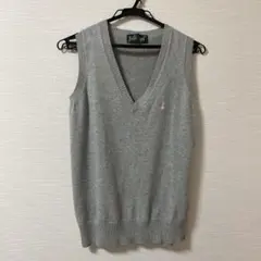 East Box グレー Vネック スクールベスト