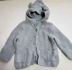 Baby GAP ベビーギャップ くま耳 カーディガン グレー 90cm