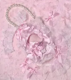 プロセカ ぬい服 ふわぷち ハンドメイド リボン 10〜12cmぬい服 ピンク