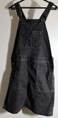 UNIQLOユニクロ デニムジャンパースカート 黒 160㎝