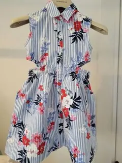 TOMMY HILFIGER ノースリーブ ワンピース 花柄 ストライプ