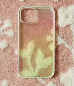 iPhone14ケース ホワイト オーロラ加工