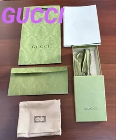 ☆GUCCI緑☆ミニサイフ袋☆箱☆ノート☆