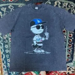 Dodgers スヌーピー ウォッシュ加工 半袖 Tシャツ 新品 XL 2XL