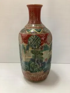 九谷 庄三造 金彩赤絵 花瓶 明治期 DT312 九谷 庄三造 金彩赤絵 花瓶 明治期 DT312 - メルカリ