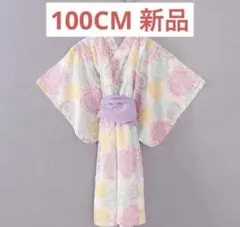 Petit main 100CM 新品未使用 花火柄　浴衣　プティマイン　帯付きのサムネイル