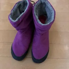 パープル スエード ブーツ