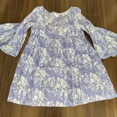 cher シェル FRUITECake 花柄フレアスリーブシャツ 薄紫色