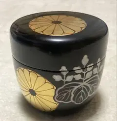 黒塗 菊桐蒔絵 なつめ棗 茶入＆平丸香合 お香入れ 茶道具2点 - メルカリ