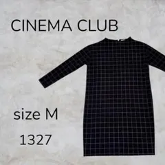 CINEMA CLUB ハニーズ ワンピース 長袖 チェック柄 黒 ブラック
