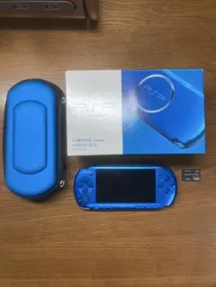 SONY PSP3000 ブルー 本体 バッテリー SDカード