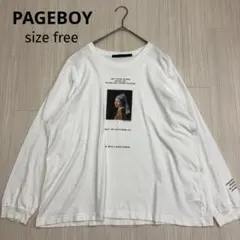 PAGE BOY ページボーイ アートTシャツ 真珠の耳飾りの少女 ロンＴ