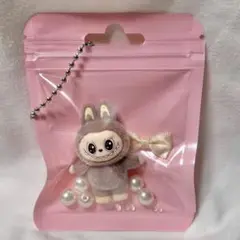 ミニチュアラブブ　マスコットフィギュア　キーホルダー　ブラウン