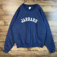 古着 カレッジ風 M JARRARD ネイビー スウェットトレーナー
