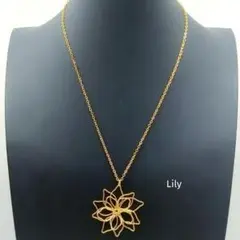 ✨ ゴールド 花 ペンダント ネックレス ヴィンテージ レトロ エレガント