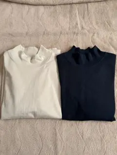 ユニクロU ブラッシュドモックネックTシャツ