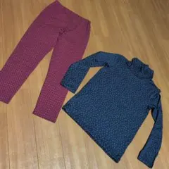 ユニクロ　130cm　ハイネックヒートテックとレギンス