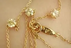 AHKAH ソルティアラウンドネックレス　イエローダイヤ　0.45ct K18