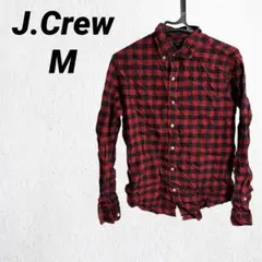 J.Crew オックスフォードシャツ 【M】チェック レッド ブラックのサムネイル