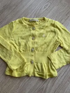 ファミリア　カーディガン ボレロ　イエロー　100㎝