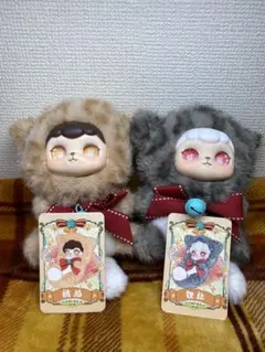 Cocoa ヒョウ柄猫 ぬいぐるみ本体 2点セット