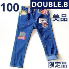 美品 ダブルビー 限定 デニムパンツ ビー君 福袋 ワッペン ジーンズ 100のサムネイル