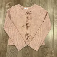 GU フロントリボンカーディガン