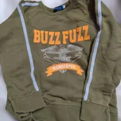 古着BUZZ FUZZ 刺繍入りトレーナー 130サイズ オリーブ