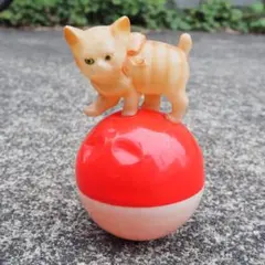 猫　鞠　セルロイド　当時もの　レトロ　昭和レトロ　お人形