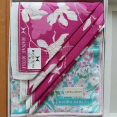 ハナエモリ・ローラアシュレイ　ハンカチセット