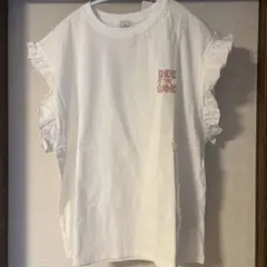 COEN 新品　フリルスリーブ ロゴTシャツ ホワイト Mのサムネイル