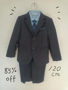 （入学式　発表会）　子供用フォーマルスーツ （120cm ネイビー）