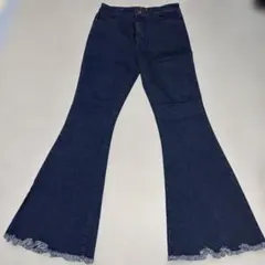 GORGE フレアデニムパンツ ブーツカットデニム スリット 美脚 脚長効果のサムネイル