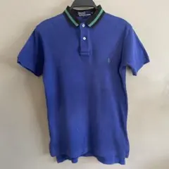 【美品】ポロラルフローレン 90'S 古着Sサイズ ポロシャツ ブルー