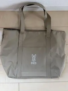 DOD トートバッグ ベージュ ウサギ刺繍
