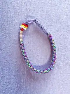 パラコード製マルチストラップ（LUCKYチャーム付き） スマホ　キーホルダー