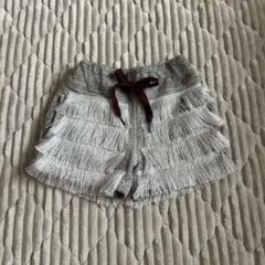 gotohollywood 100cm フリンジ付きグレー半ズボン