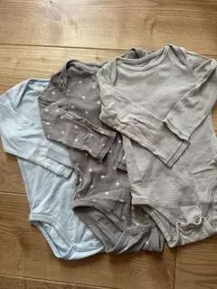 ベビー肌着　長袖　ロンパース 3枚セット