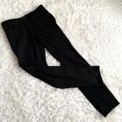UNIQLOユニクロ メンズ ストレッチ スキニー デニムパンツ ブラック 黒