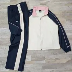 ★月末セール★NIKE 00s セットアップ ジャージ M ネイビー×ピンク