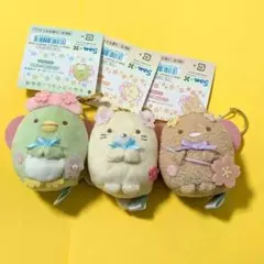 桜の妖精　すみっコぐらし　ぶらさげぬいぐるみ ぺんぎん　ねこ　とんかつ