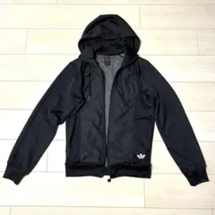 adidas フルジップ フード付きジャージ ブラック