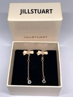 美品 JILLSTUART ジルスチュアート イヤリング リボン ピンクゴールド
