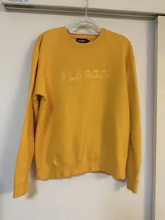 【X-LARGE】スウェット☆L☆イエロー☆黄色☆センター刺繍ロゴ