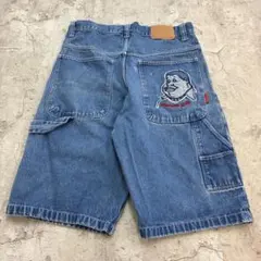 E*i様 PLATINUM FUBU　デニムペインターショーツ　W36　インディのサムネイル