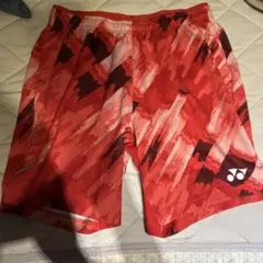 YONEX バドミントン ソフトテニス　パンツ　レッド 総柄のサムネイル