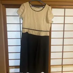 白黒レース半袖ワンピース 卒園式　卒業式