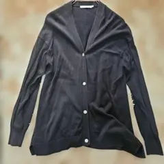 アメリカンホリック ダークネイビー Vネックカーディガン 綿 レーヨン